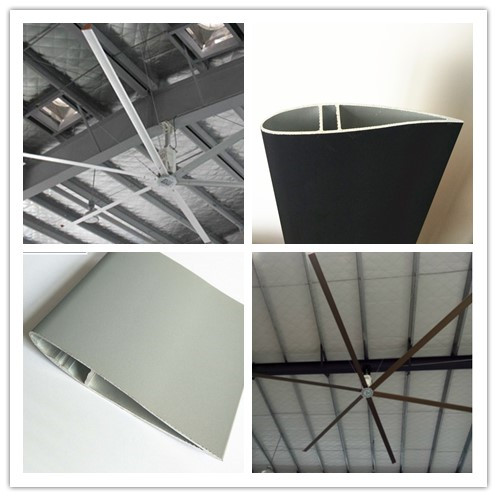 Cooling Industrial Fan Blades Replacement Slotted Extruded Aluminum Resistance Weather