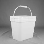 10L 18L 20L Oblong Plastic Buckets Recycled Screen Printing
