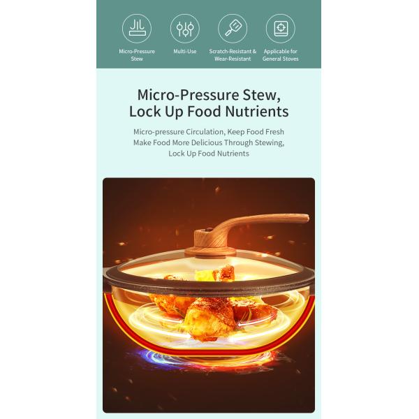 Grey Aluminum Deep Kitchen Frying Pans 10.3cm Height Corrosion Resistance