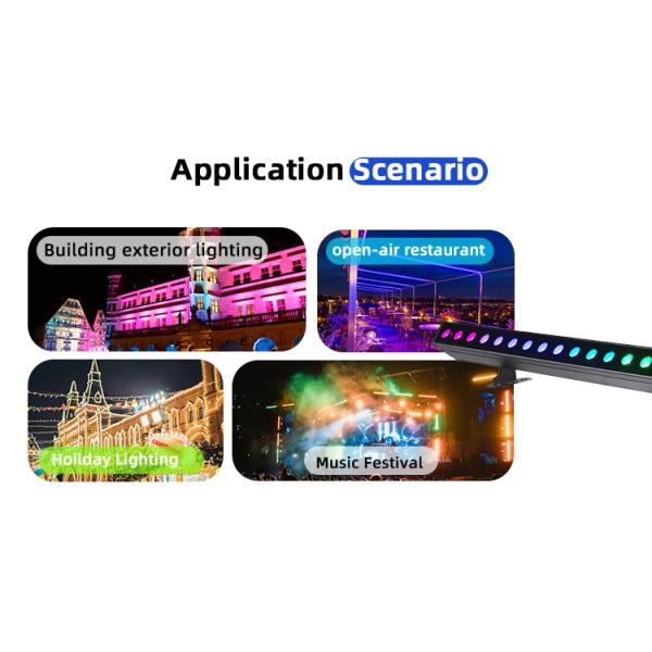 Battery Power 24x2W DMX512 LED Wall Washer IP65 Waterproof with RGBW Effects for Commercial Outdoor Lighting