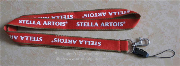 Colored polyester neck ribbon with colored plastic buckle, coloured neck lanyards,