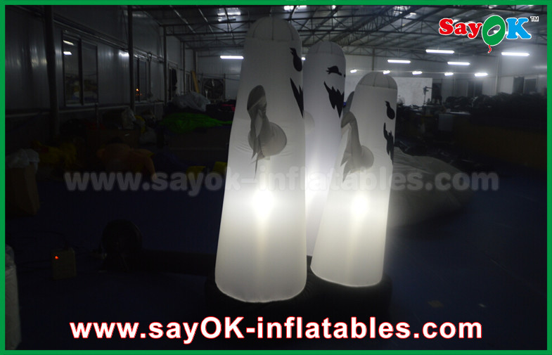 1.5m OXford Cloth Halloween 3 Ghost Inflatable Lighting Decoration Waterproof