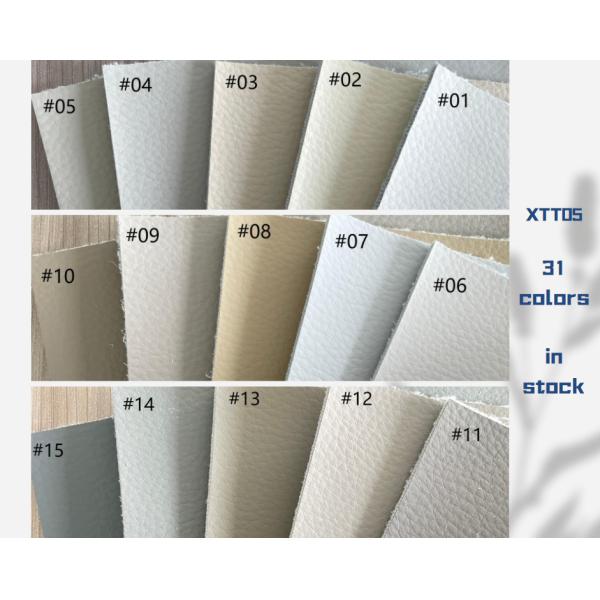 Litchi Embossed PVC Eco Synthetic Leather Ultra Comfy Easy Clean For Hotel Mall Furniture