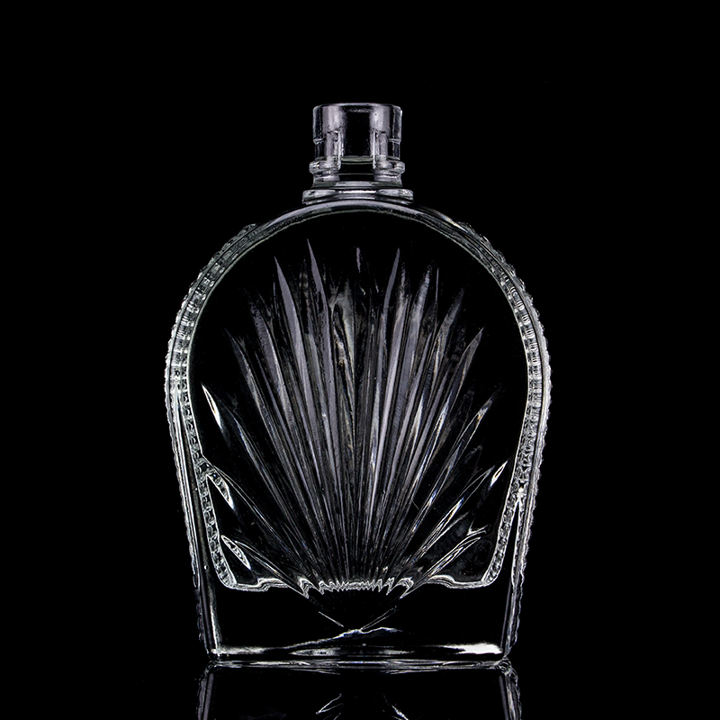 700ml Guitar Shaped Glass Bottles With Cork Cap for Clear or Customized Vodka Whisky