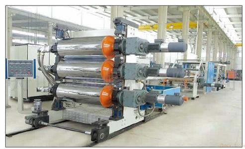 Automatic Plastic Sheet Extrusion Line , Single Screw Extrusion Machine