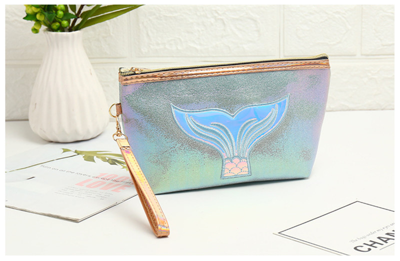 Iridescent Makeup Pouch Toiletry Pouch Hologram Clutch Cosmetic Pouch
