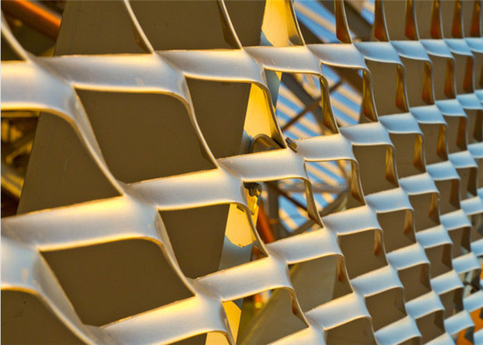4-100mm LWD Aluminum Expanded Metal Mesh Woven Facade Cladding for Decor