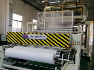 Quality Melt Spray Fabric / Melt Blown Fabric Machine , Non Woven Fabric Manufacturing Plant single screw whithe and blue, wholesale