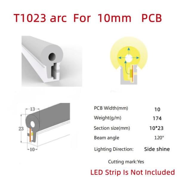 Top Bending Warm White Neon Flex DC 12V IP65 Waterproof 8x16mm 120 LEDs/M Full Bundle