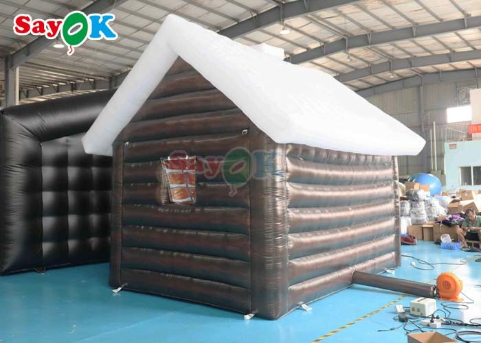 Giant Lights Oxford Cloth Inflatable Christmas House Inflatable Santa House