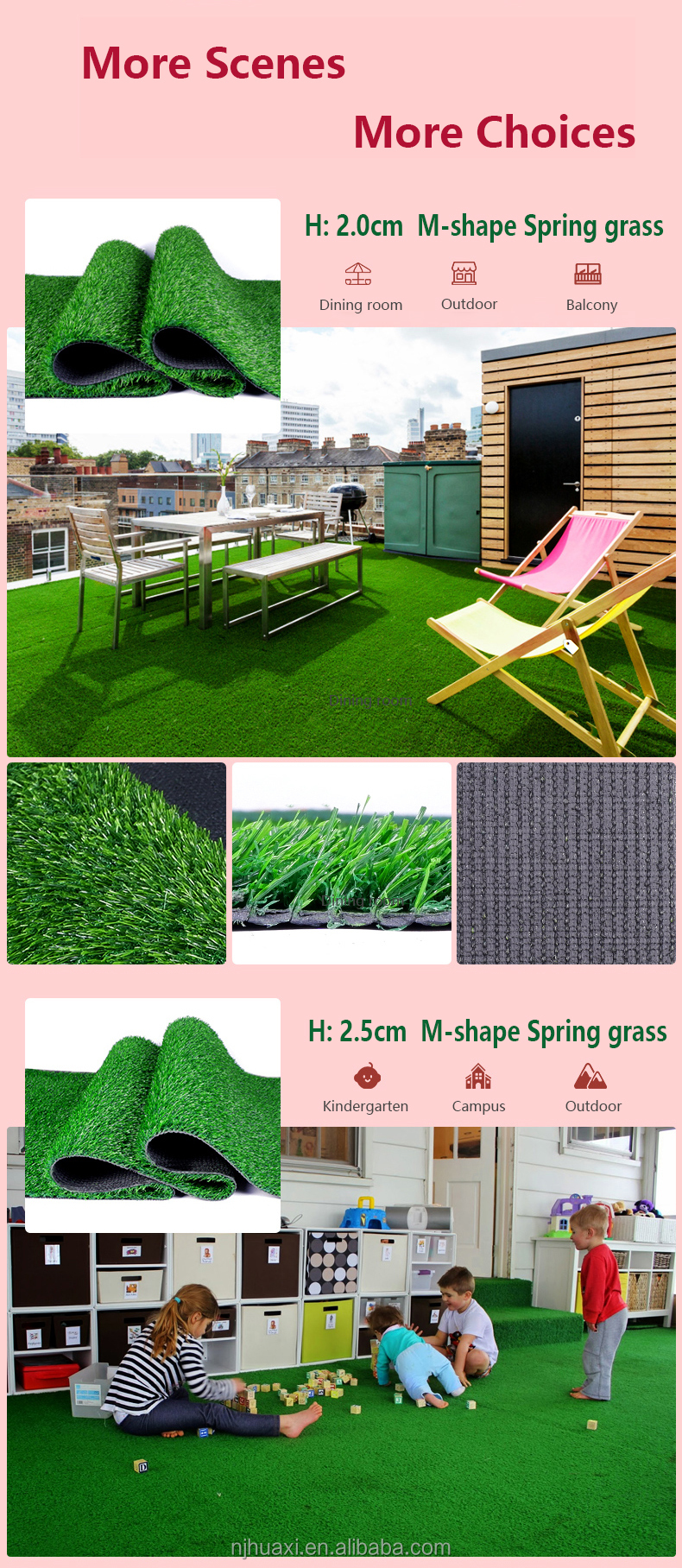 Artificial Grass Price High Quality Playground Artificial Carpet Grass Simulation Grass Mats for Balcony