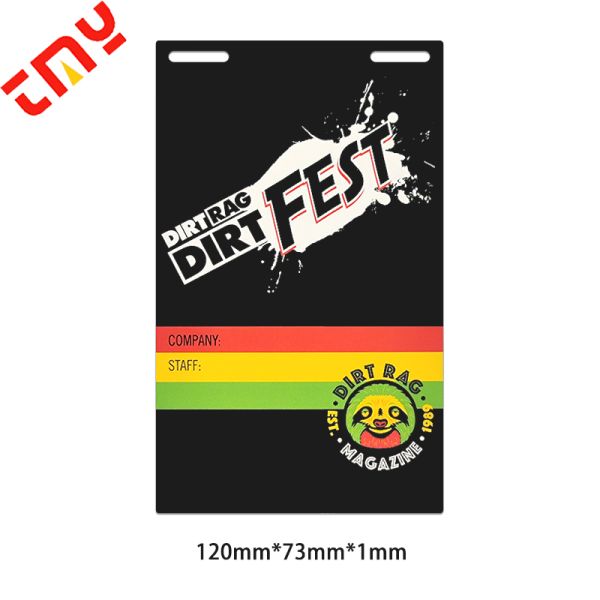 Custom Printed Vip Pass Metal Event Lanyards Badges With Logo for Business Conference