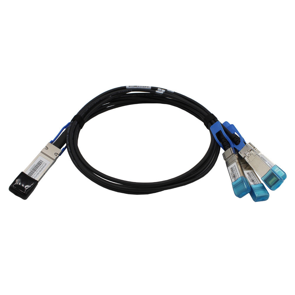 Direct Attach Cable QSFP28 To 4xSFP28 100g DAC Cable , 1M Passive Copper Cable