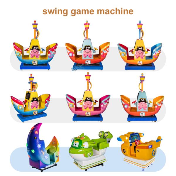 Wholesale Kiddie Ride Coin Operated Kiddie Rides Swing Car Arcade Kids Ride On Pirate Naval Warfare Machine Interactive Video Game Machine