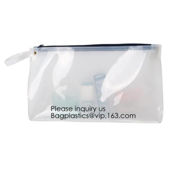 Promotional EVA cosmetic pouch bag with a rubber handle,eco friendly transparent BSCI women EVA cosmetic bag, bagease