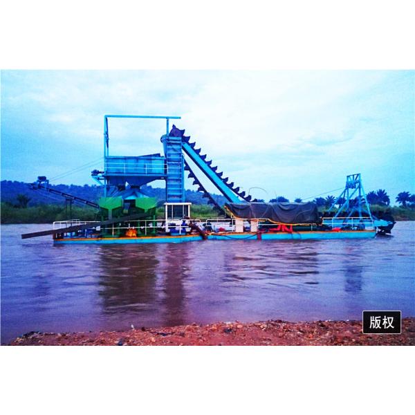 Bucket Chain Dredger Gold Dredging Equipment Working Capacity 120t/H Mining