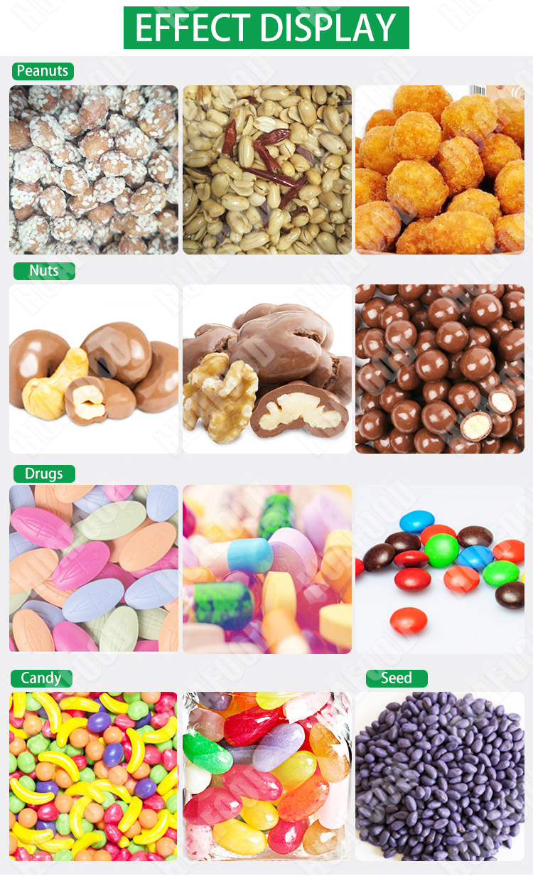 High quality thermal spray coat machine/stainless steel sugar chocolate candy nuts pill automatic coating pan machine