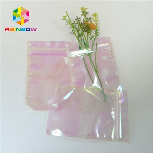 3 Side Sealed Small PE Holographic Pouches Custom Laser Printing