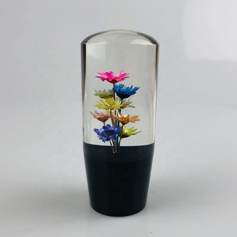 Clear Car Resin Shift Knob Custom With Real Flower Inside