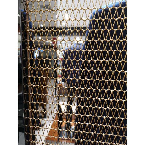 Decorative Ss304 Architectural Metal Mesh Spiral Weave Wires Conveyor Belt