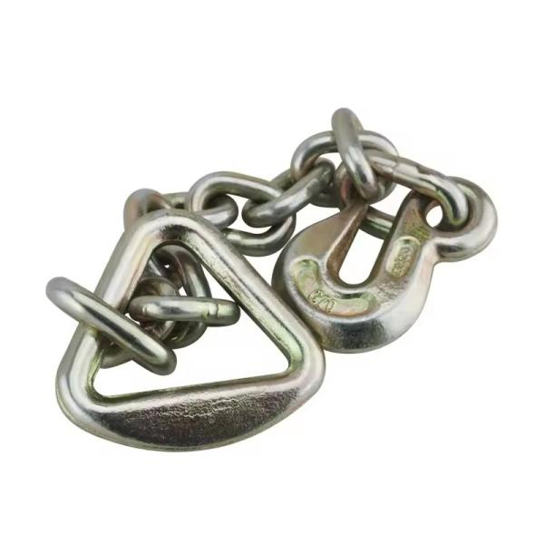 5/16" x 18" Heavy Duty Chain with 2" D-Ring 10000 Lbs and Grab Hook Standard Structure