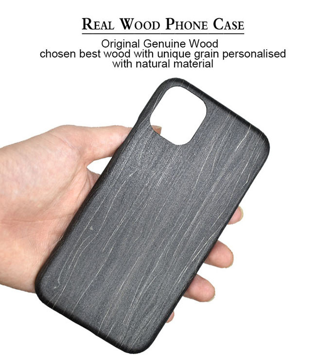 Lightweight Black Ice Engraved iPhone 11 Pro Max Wood Case