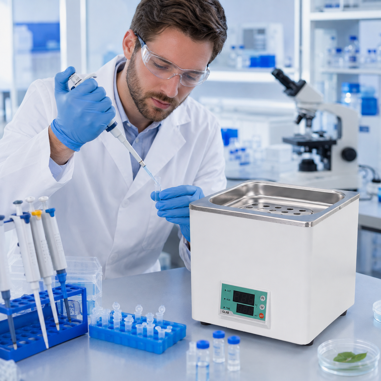 Cenlee Laboratory Sample Heating Precise Digital Control 1-Well Ambient to 100C 300W Constant Temperature Water Bath