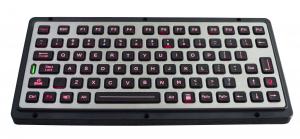 Quality 82 keys IP65 brushed stainless backlit rugged keyboard with function keys wholesale