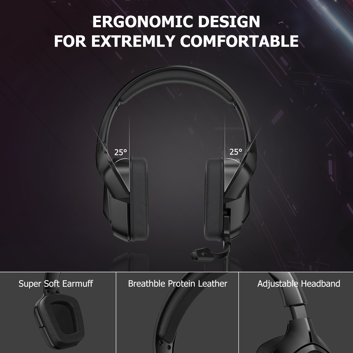 ONIKUMA k20 Wired Stereo Gaming Headset Gamer Headphones for PS4