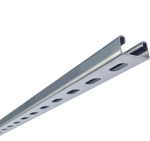 3m Heavy Duty Silver Slotted C Channel Steel Beam