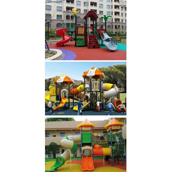 Entertainment Park Outdoor Playground Plastic Slide Preschool Play Structures