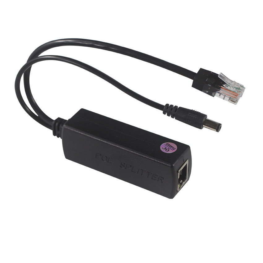 1Gbps Switch Capacity PoE Splitter 48V To 5V 2.4A USB Type A Female 802.3af Power Over Ethernet