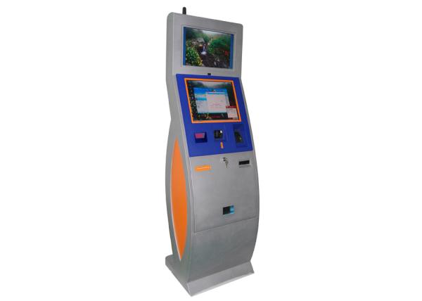 19" Dual Touch Screen Self Payment Kiosk Advertiting Display