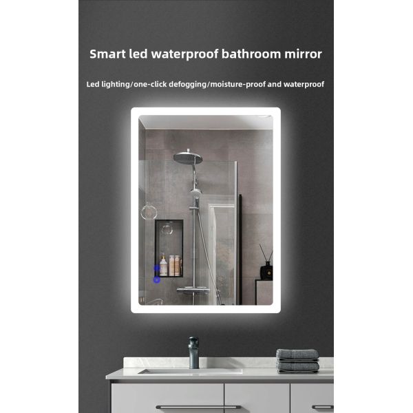 Smart Anti-Fog LED Wall Mount Vanity Mirror for Bathroom Decor Illuminated Makeup Mirror with Touch Sensor Switch