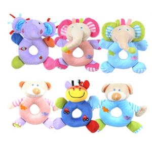 Quality Baby Animal Plush Toys Round Hand Ring Doll Toy Smooth And Soft wholesale