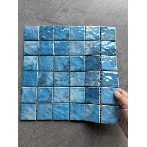 Quality Bathroom Swimming Pool 48mm*48mm Blue Ceramics Mosaic wholesale