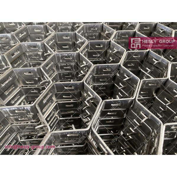 Lance Tabs Hexsteel, 310S stainless steel, Hexagonal Hole 60mm, 15mm thickness, 1mX1m, China Hesly Brand