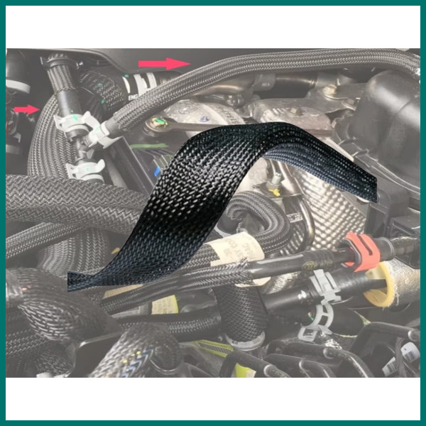 High performance PET sleeve elastic braided cable sleeve for railway