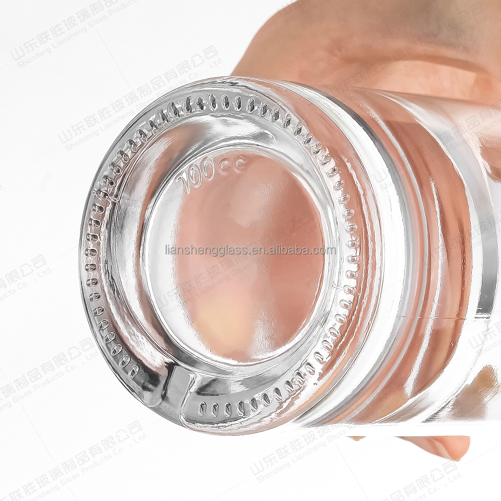 Customied Bottle Color 375ml 750ml Screw Lids Bottle for Vodka in Transparent Bottle