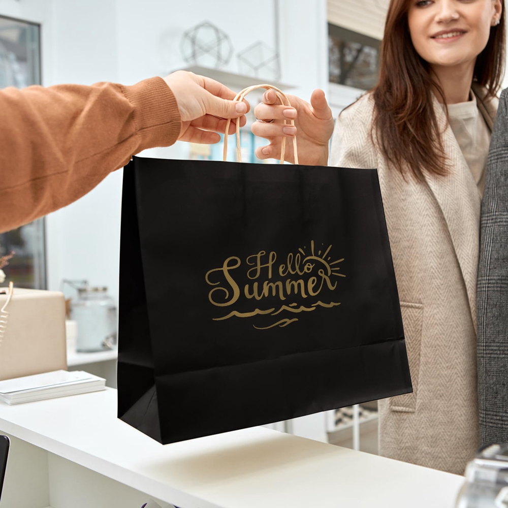 Custom Color Accepted Handmade Promotion Luxury Shoe Clothing Packaging Shop Paper Bag