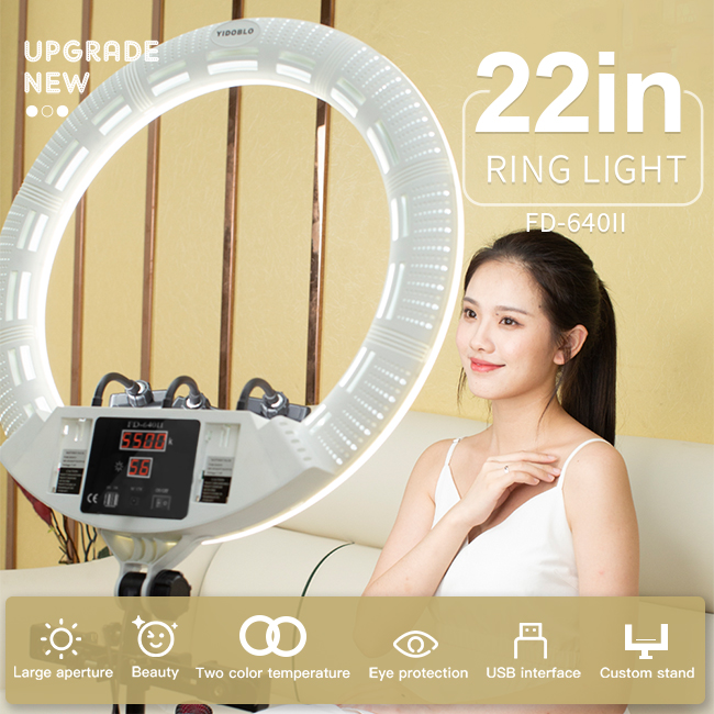 100w large size beauty fill light dual color temperature easy to carry suitable for short video shooting fill light