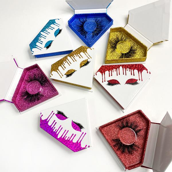 18mm Natural Wispy Mink Lashes , Cluster Type 3d Luxury Mink Lashes