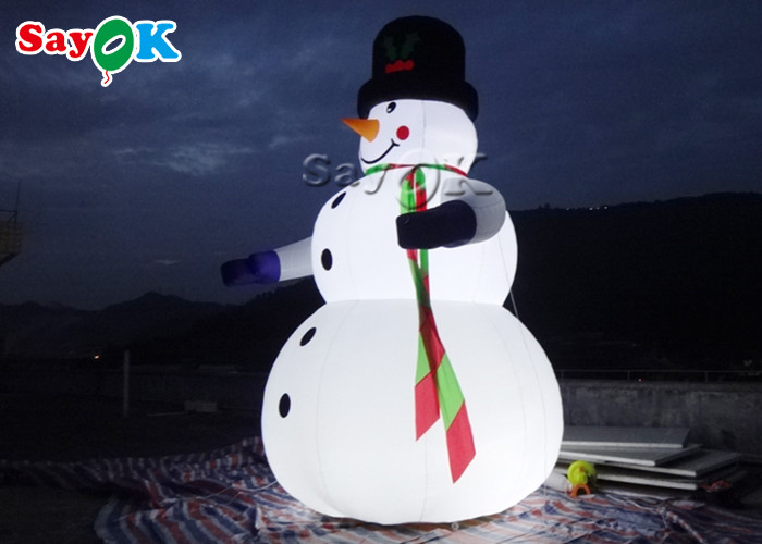 LED Lights Christmas Inflatable Snowman For Yard Decoration