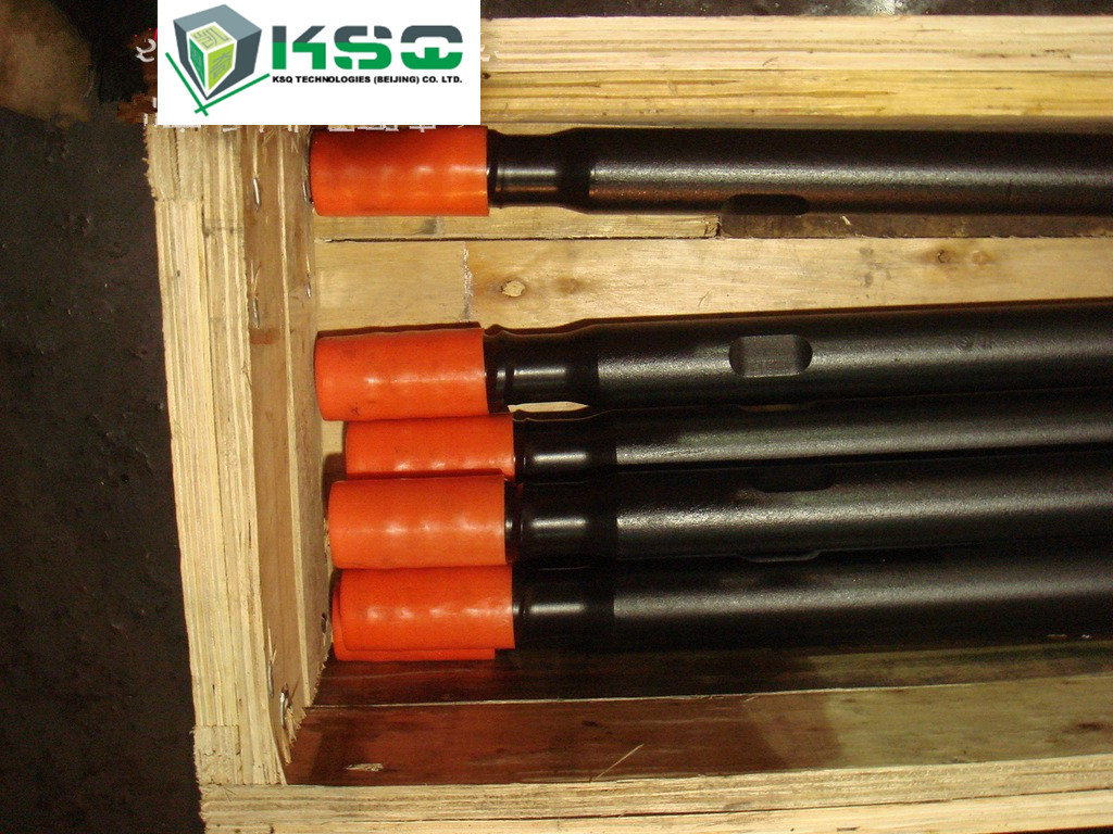 T45 Threaded Drill Rod , Length 610mm - 6095mm for Hard Rock Drilling