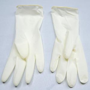 China White Disposable Latex Exam Gloves Powder Free For Medical Use Smooth on sale