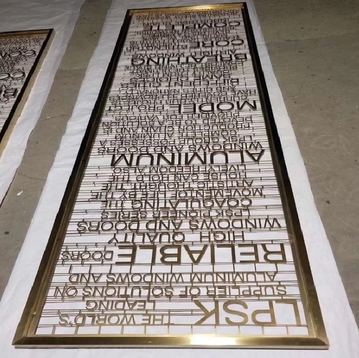 European style laser cut metal room screen dividers decorative wall panels