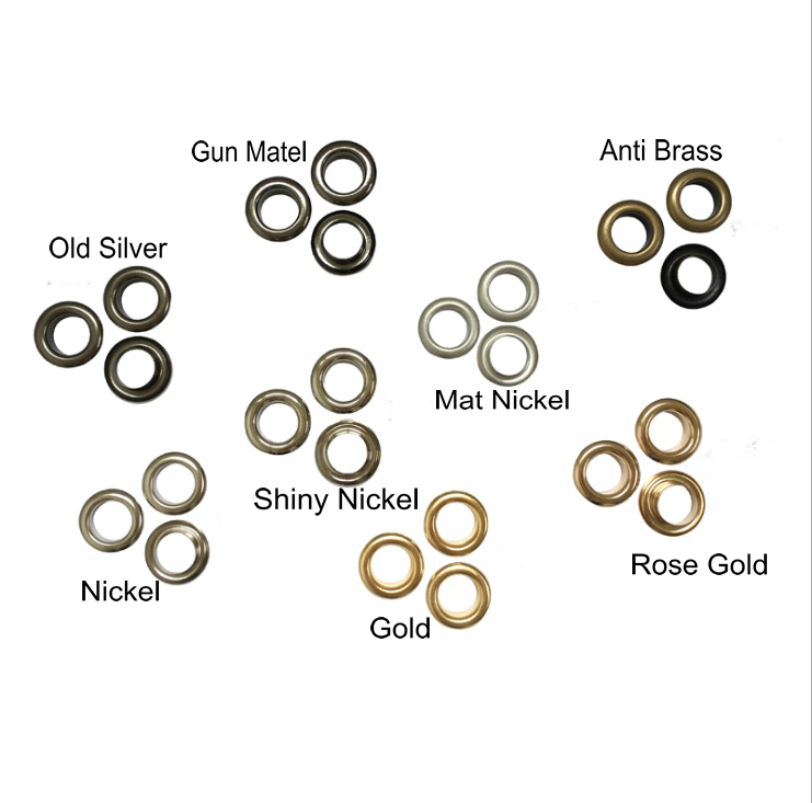 Wholesale garment eyelet metal eyelets for shoes bag clothing