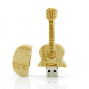 China Guitar Shape Promo Gifts Wooden USB flash Drives 32Gb With Nice Gift Wood Packing on sale