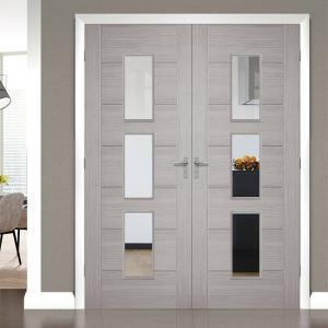 Quality Front Main Gate Solid Wood Entry Doors , Solid Wood Interior Doors With Glass wholesale