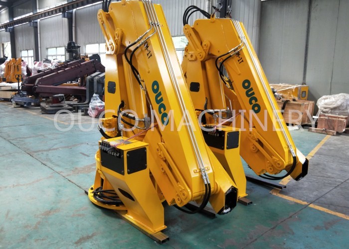 Quality Small Footprint Telescopic Boom Hydraulic Deck Crane 2.4T8M wholesale
